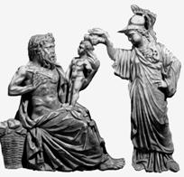 Σε σαρκοφάγο του museo Capitolivo εικονίζεται η Θεά Αθηνά, να δημιουργεί τον πρώτο άνθρωπο! Ελληνική μυθολογία 2ος τόμος (εκδοτική Αθηνών), σελ. 59