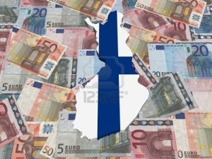 6542963 finland 3d map flag on euro currency illustration