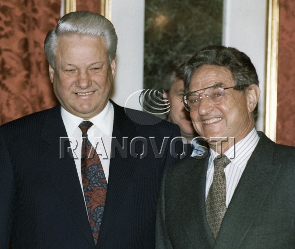 Boris Yeltsin and George Soros