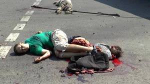 αυτές οι εικόνες από το Λουγκανσκ με δολοφονίες αμάχων στην αφρικανικού τύπου “δημοκρατία” του Ποροσένκο δεν είναι καταπάτηση του Διεθνούς Δικαίου;