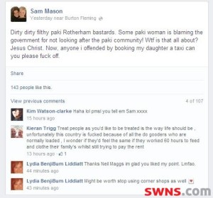 Sam-Mason-racist-Facebook-post