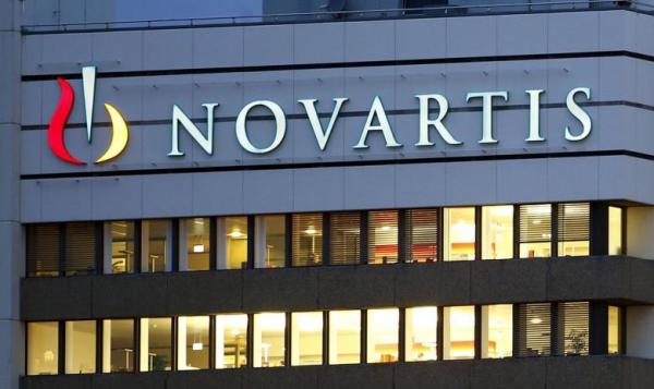 The logo of Swiss drugmaker Novartis is seen at its headquarters in Basel