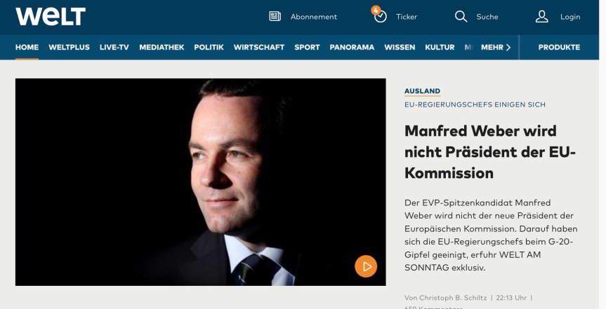 ΕΚΤΑΚΤΟ: Πόρτα των ευρωπαίων στον Μάνφρεντ Βέμπερ. Δεν πρόκειται να αναλάβει την προεδρία της κομισιόν!