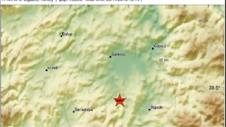 Σεισμός 5,1 Ρίχτερ στην Τουρκία.